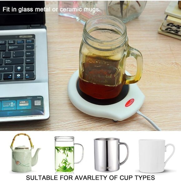 Home & Office Desktop Electric Mug Warmer-Coffee/Tea/Cocoa/Soup-Scented Candles. - Picture 5 of 6